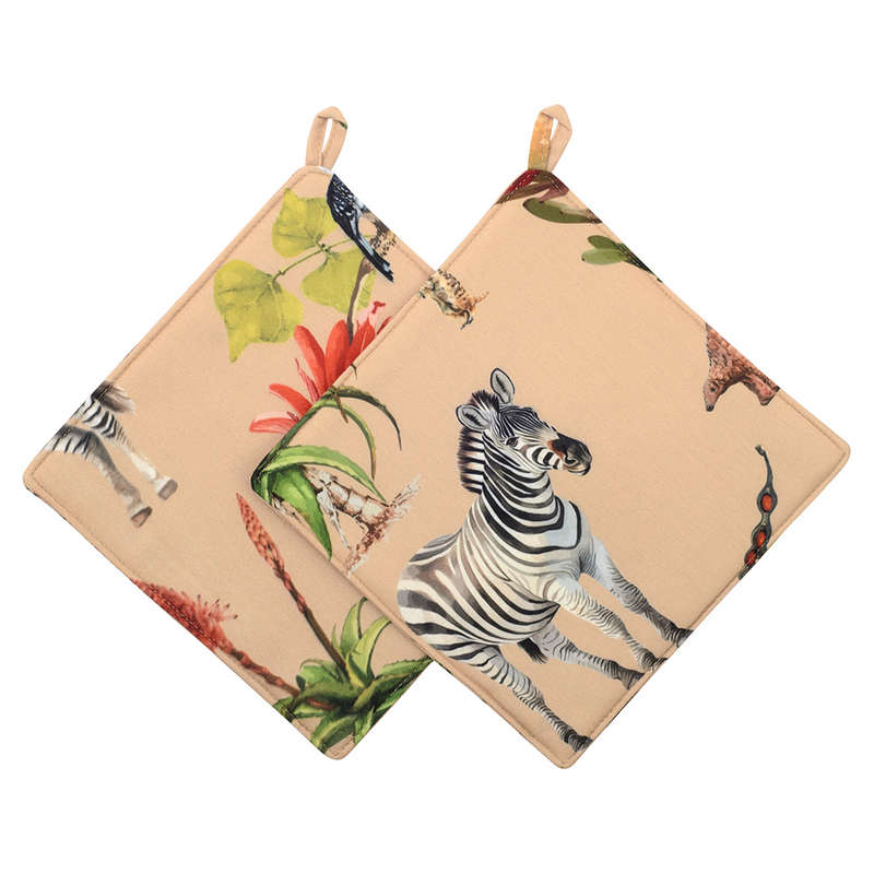 African Vibes Pot Holders, Set Of 2