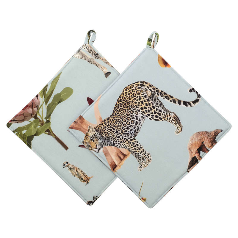 African Vibes Pot Holders, Set Of 2