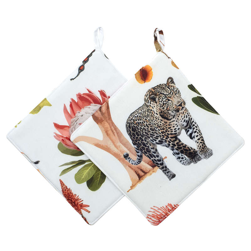 African Vibes Pot Holders, Set Of 2