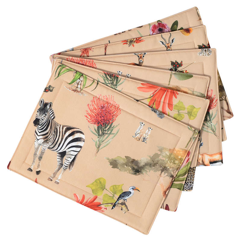 African Vibes Placemats, Set Of 6