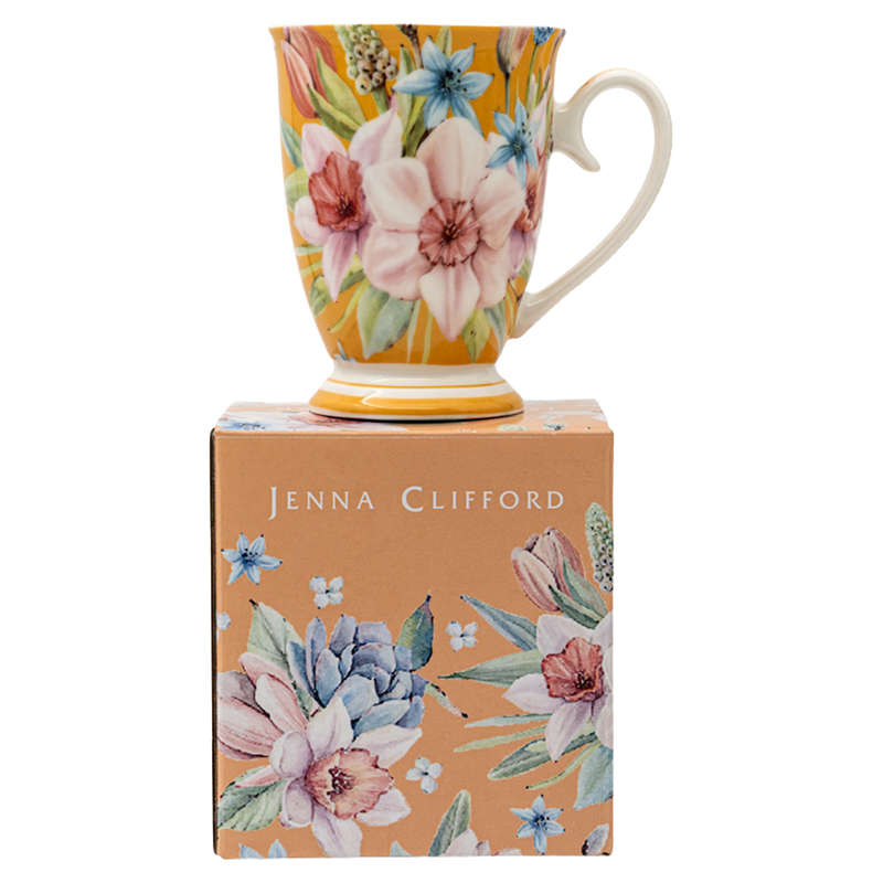 Jenna's Garden Footed Mug
