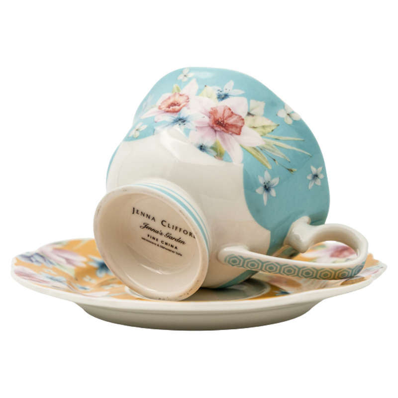 Jenna's Garden Cup And Saucer