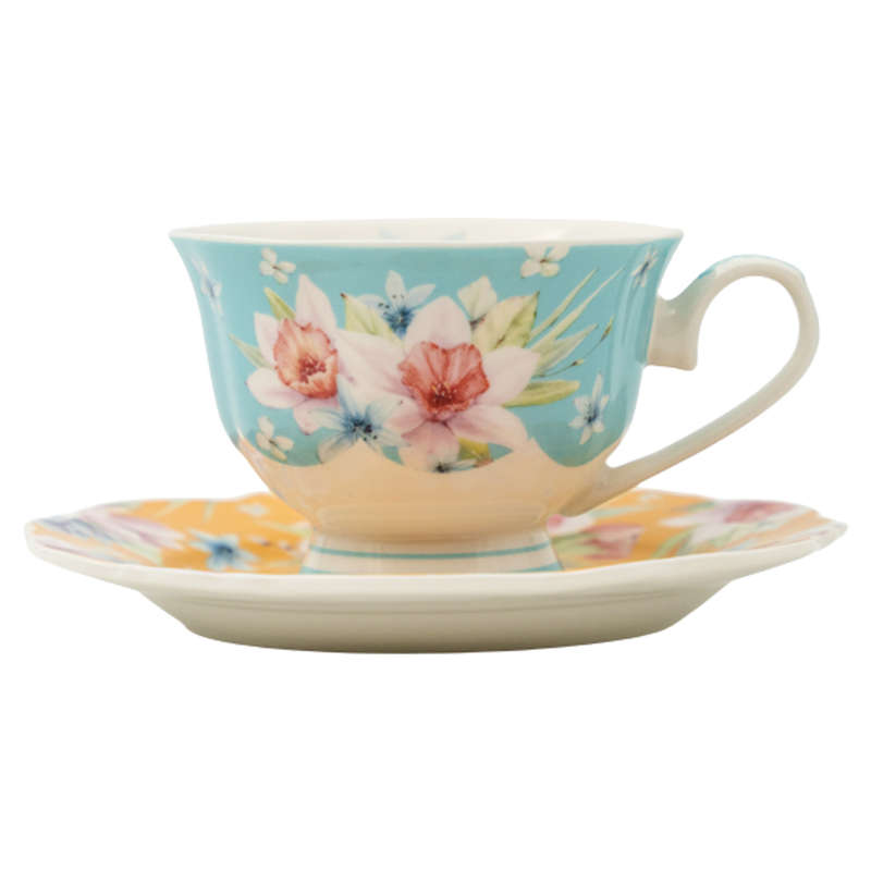 Jenna's Garden Cup And Saucer