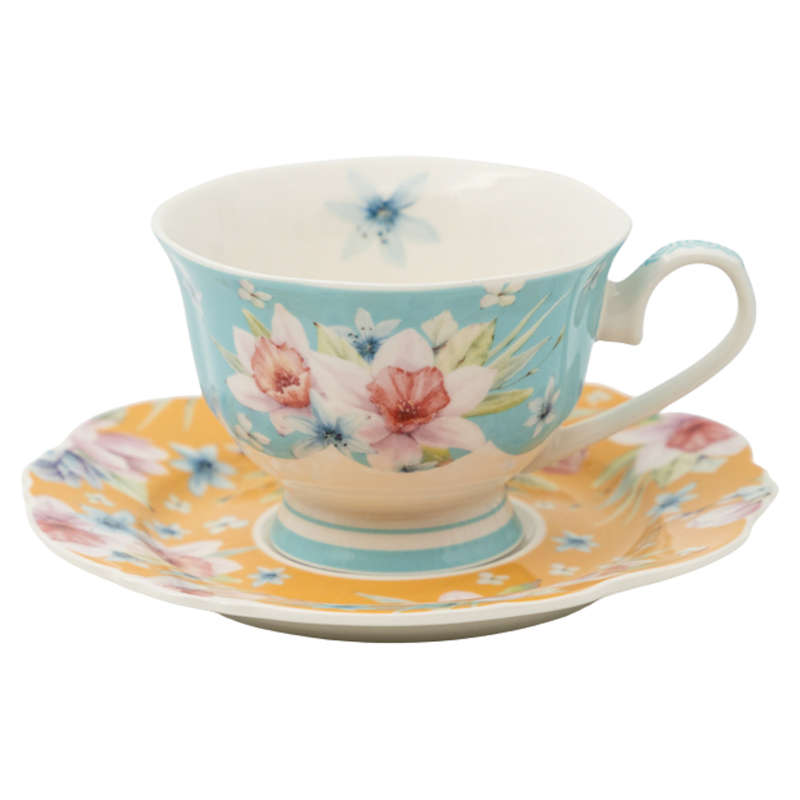 Jenna's Garden Cup And Saucer