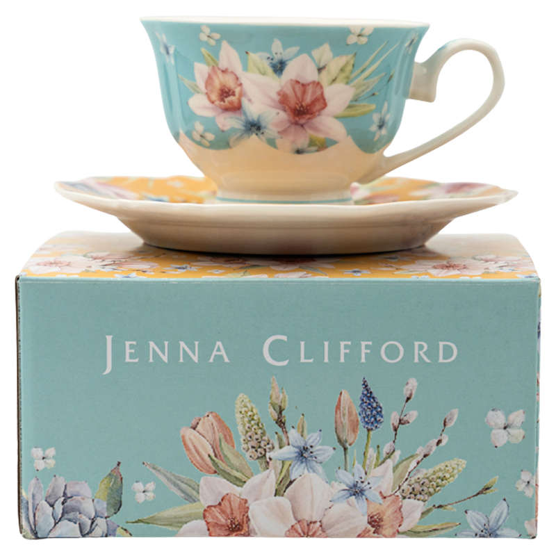 Jenna's Garden Cup And Saucer