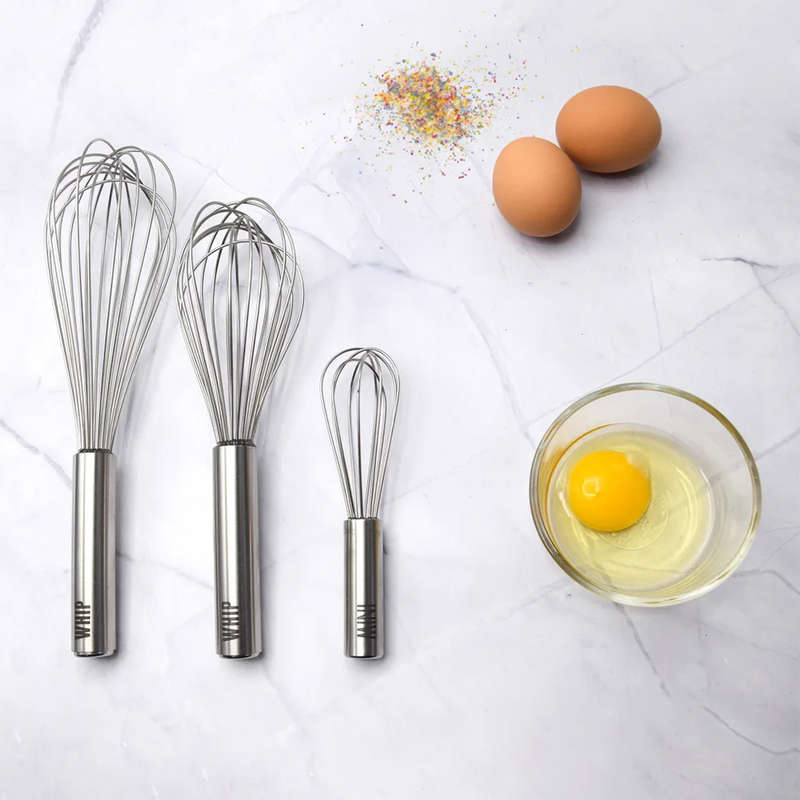 Stainless Steel Whip Whisks, Set Of 3