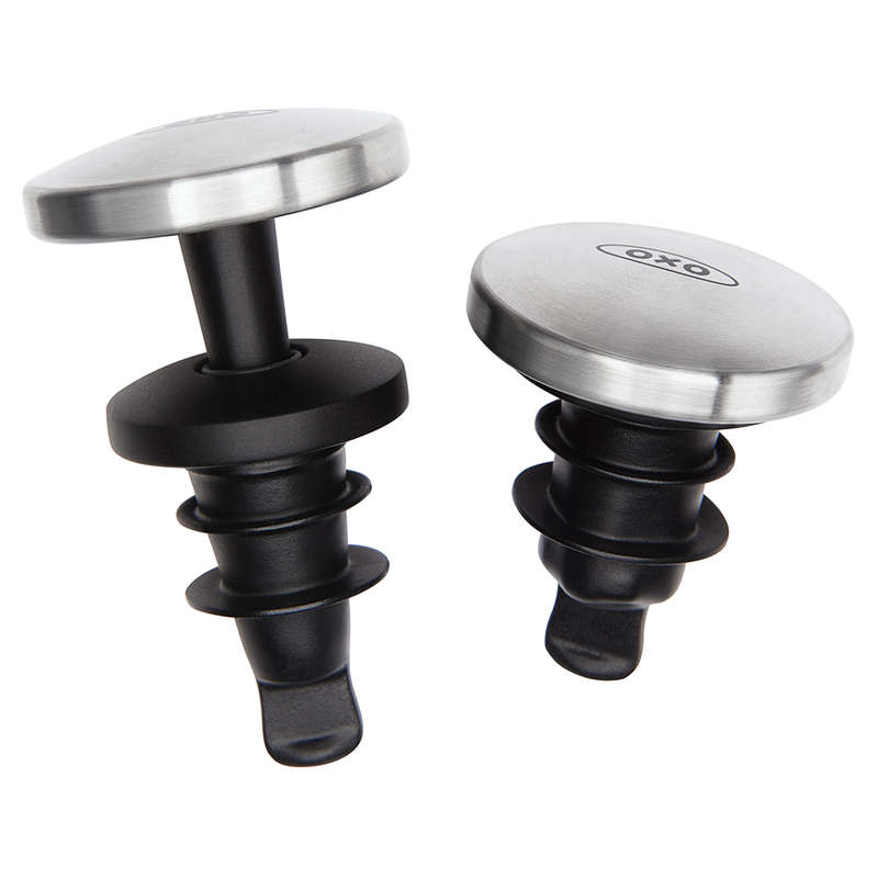Steel Expanding Wine Stoppers, Set of 2