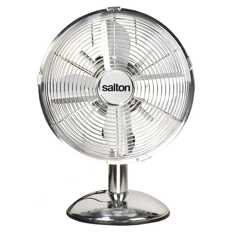 Chrome Desk Fan, 25cm
