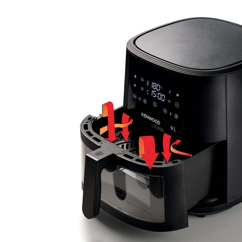 Digital Airfryer With Grill & Window, 9L