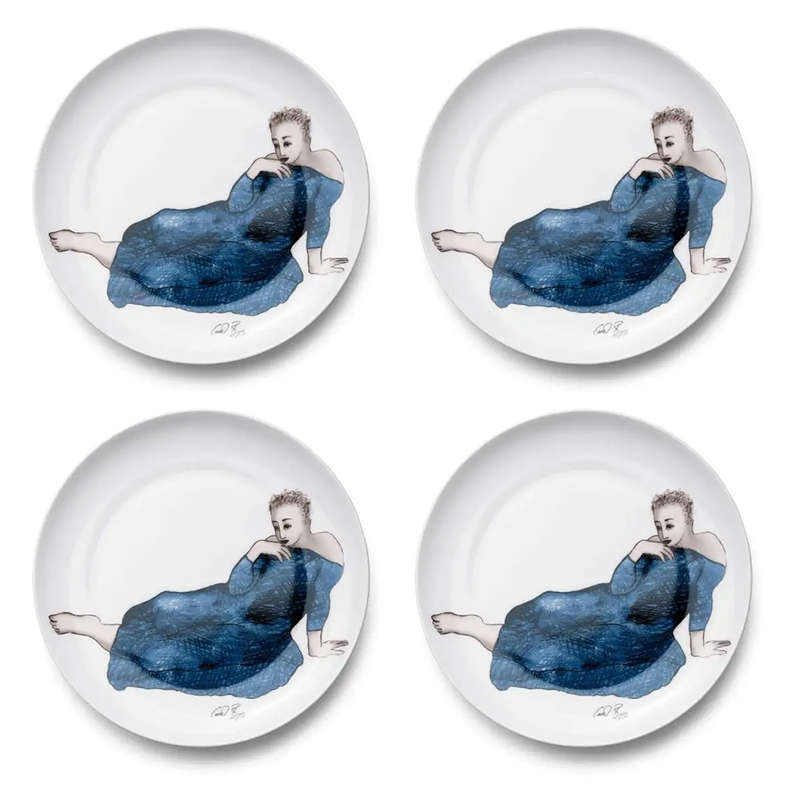 Indigo Girls Enticing Dinner Plates, Set of 4