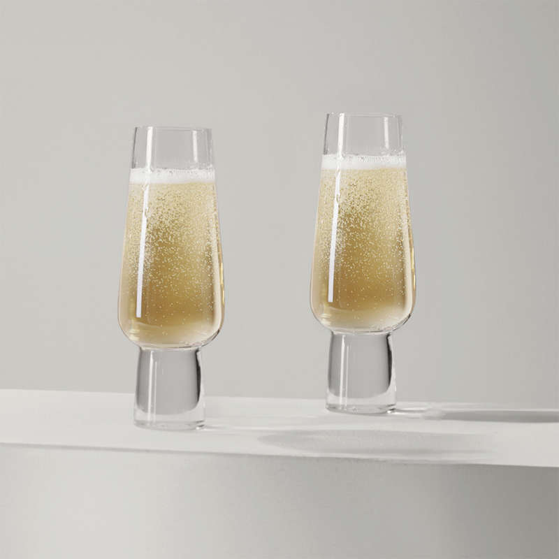 Aura Champagne Flutes, Set Of 4
