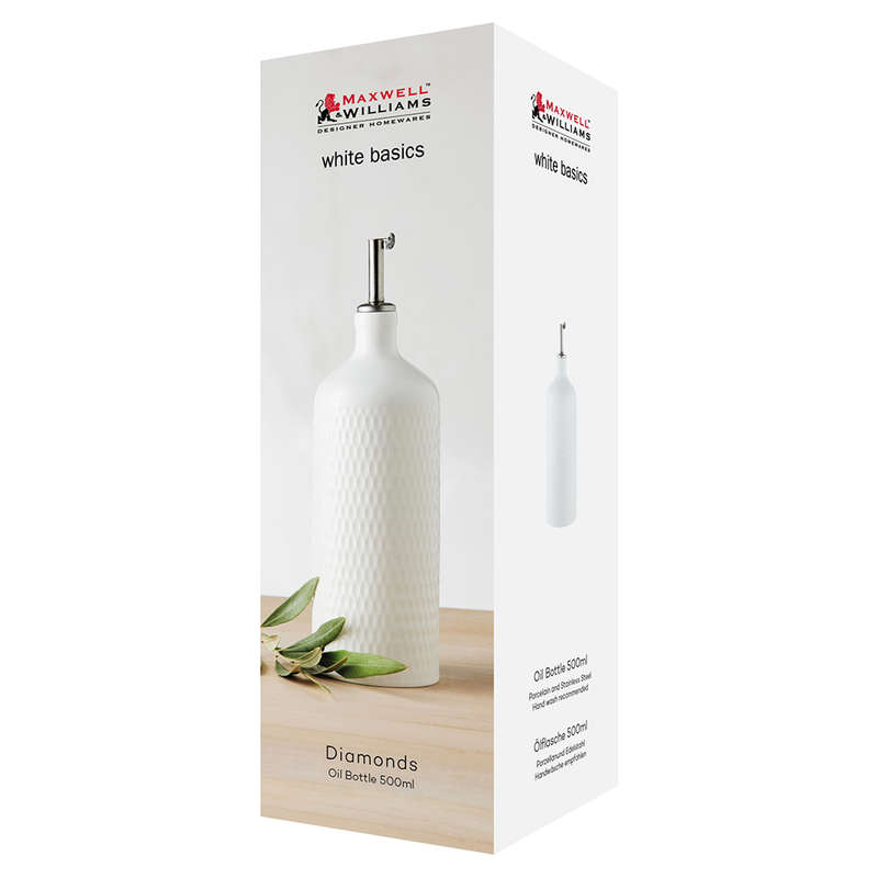 White Basics Diamonds Oil Dispenser, 500ml