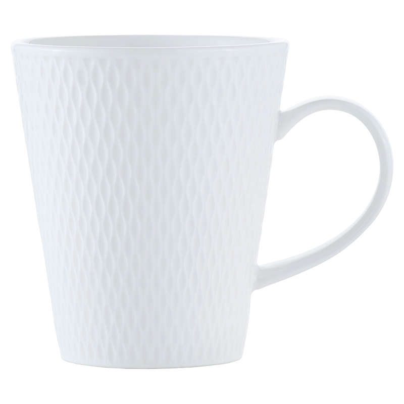 White Basics Diamonds Conical Mug
