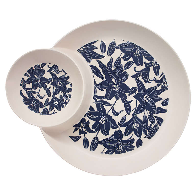 Bamboo Fibre Chip & Dip Platter, 38cm