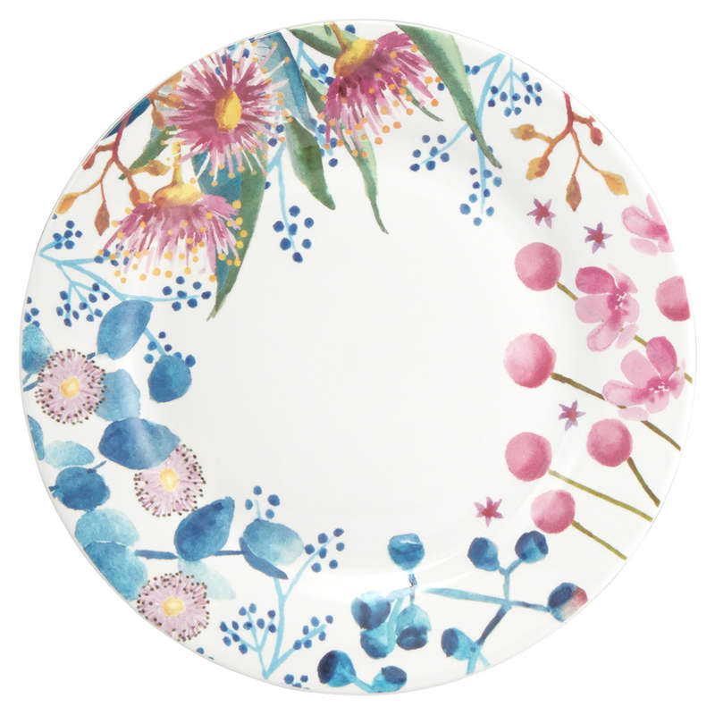 Botanic Gardens Eucalyptus Bloom Rim Dinner Set, 12pc