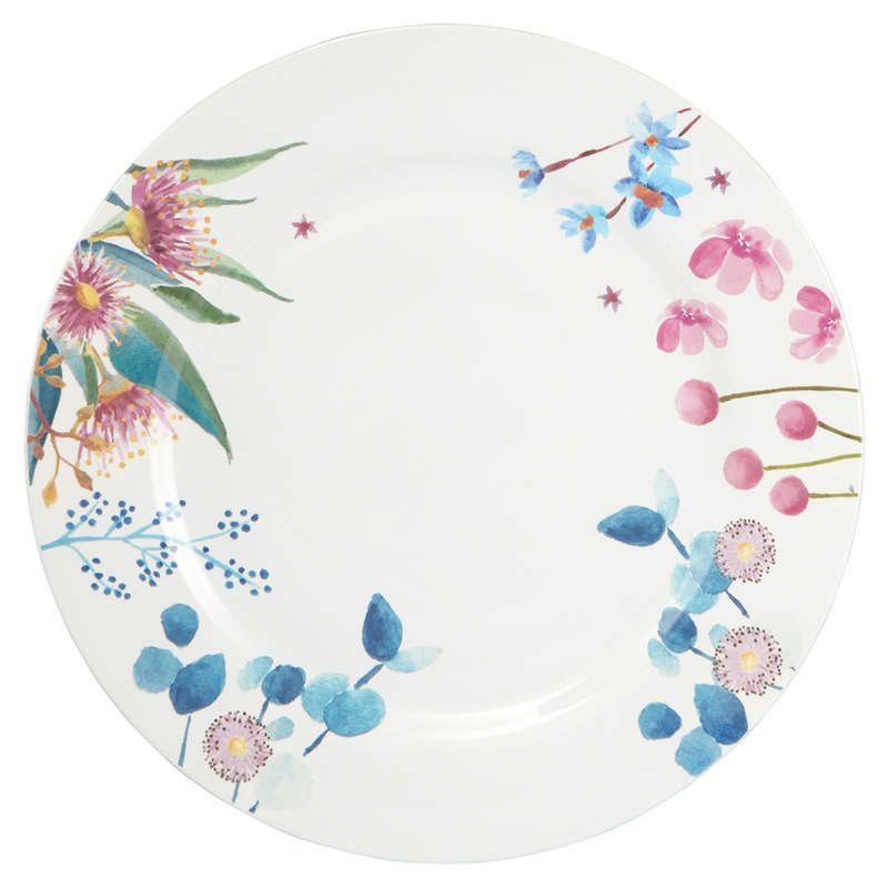 Botanic Gardens Eucalyptus Bloom Rim Dinner Set, 12pc