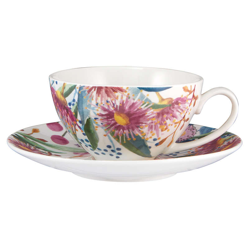 Botanic Gardens Eucalyptus Bloom Coupe Cup & Saucer