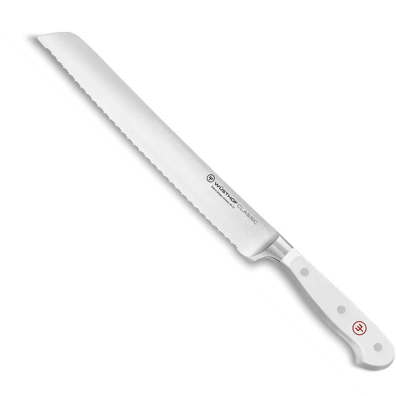 Classic White Double-Serrated Bread Knife, 23cm