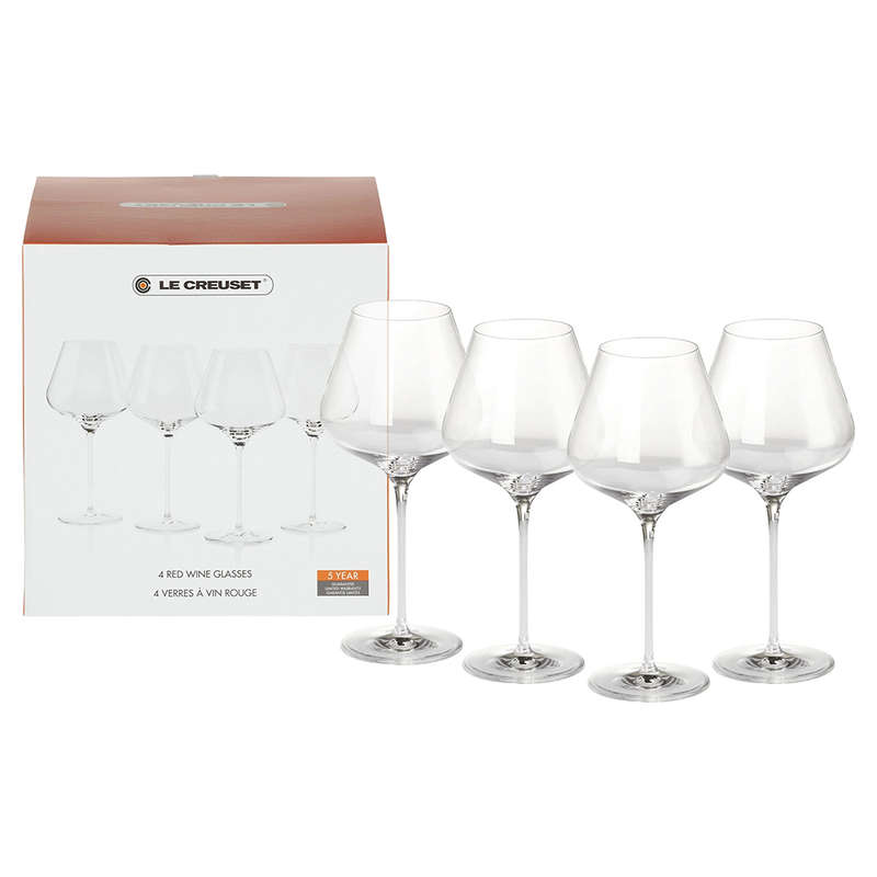 Red Wine Glasses, Set Of 4