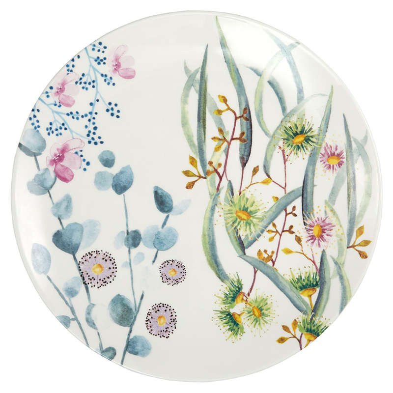 Botanic Gardens Eucalyptus Bloom Round Platter, 33cm