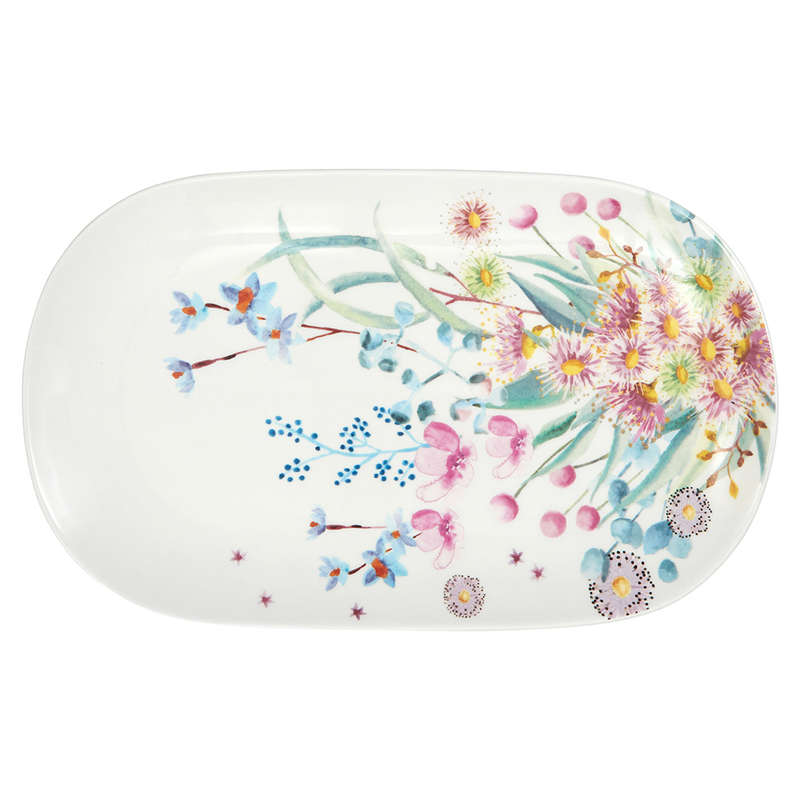 Botanic Gardens Eucalyptus Bloom Oblong Platter, 37cm