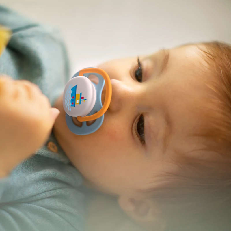 Set Of 2 Ultra Air Pacifiers, I Love Mama & Boat (0-6m)