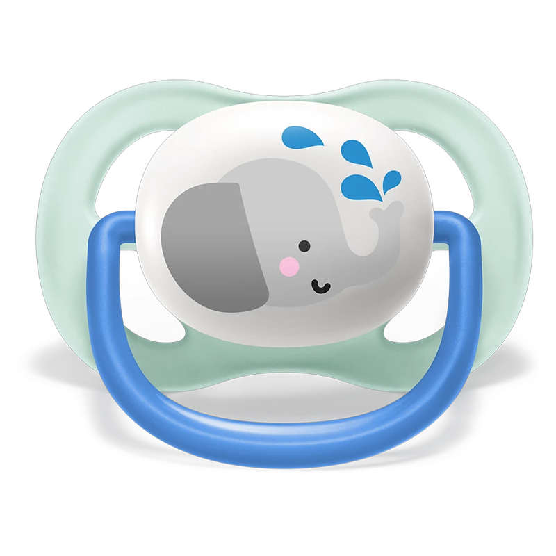 Set Of 2 Ultra Air Pacifiers, Elephant & Penguin (0-6m)