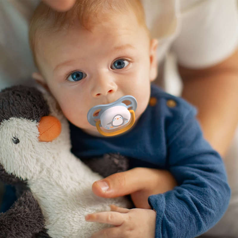 Set Of 2 Ultra Air Pacifiers, Elephant & Penguin (0-6m)