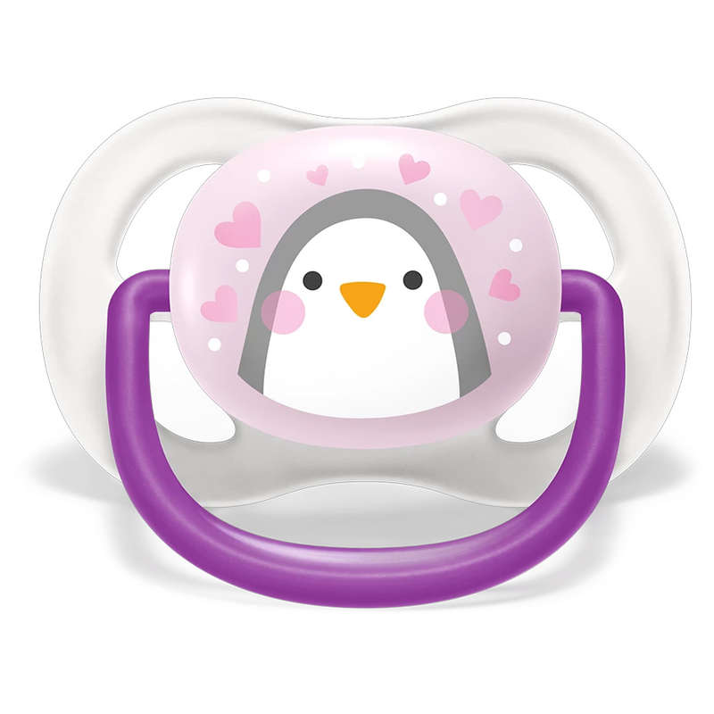 Set Of 2 Ultra Air Pacifiers, Bird & Penguin (0-6m)