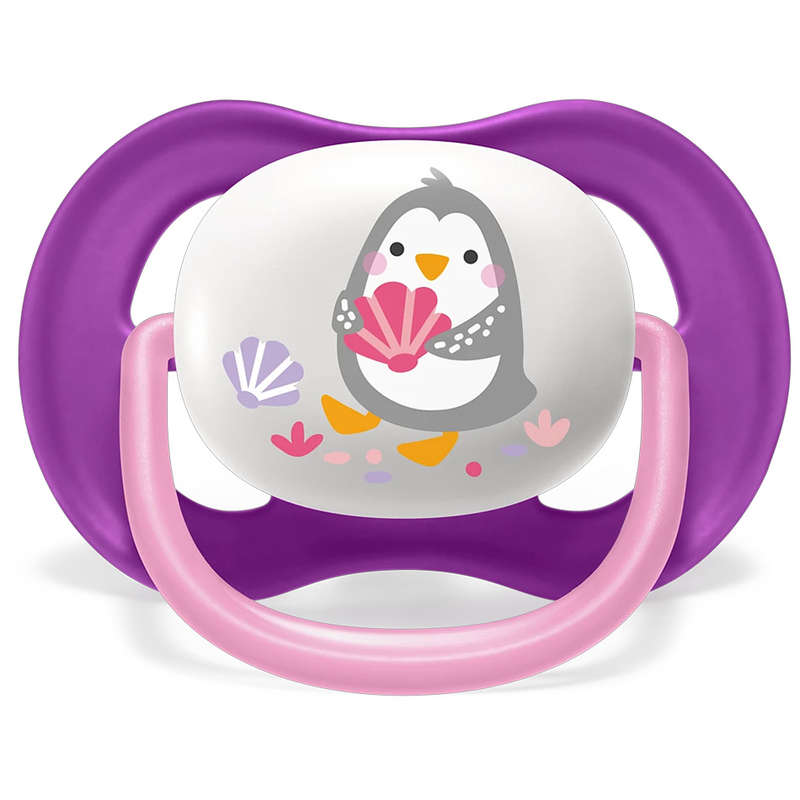 Set Of 2 Ultra Air Pacifiers, Penguin & Elephant (6-18m)