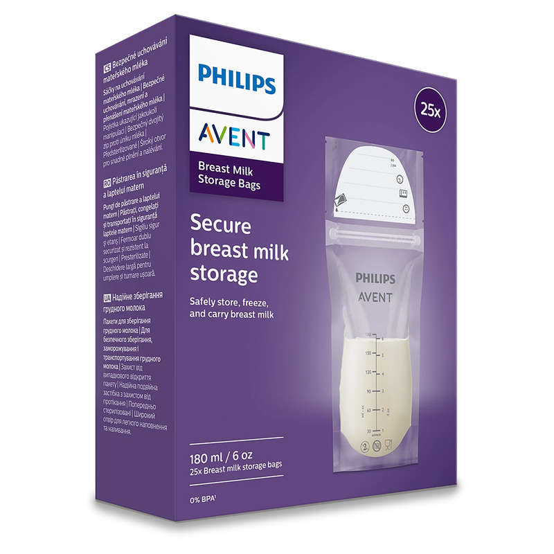 180ml Breast Milk Storage Bags, Pack Of 25