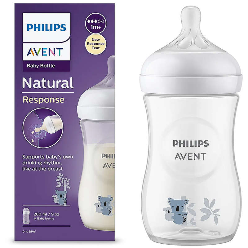 Natural Response 260ml Baby Bottle, Koala