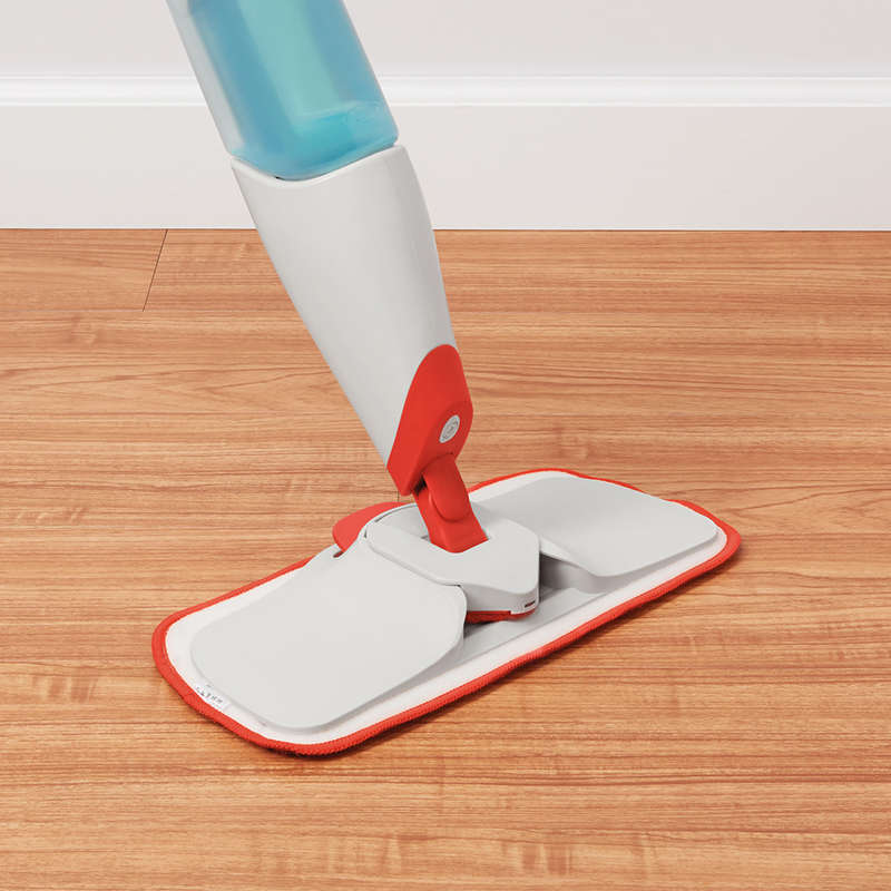 Good Grips Microfibre Spray Mop With Slide-Out Scrubber