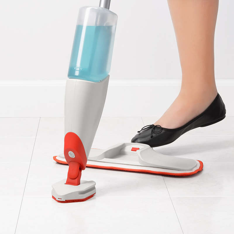 Good Grips Microfibre Spray Mop With Slide-Out Scrubber