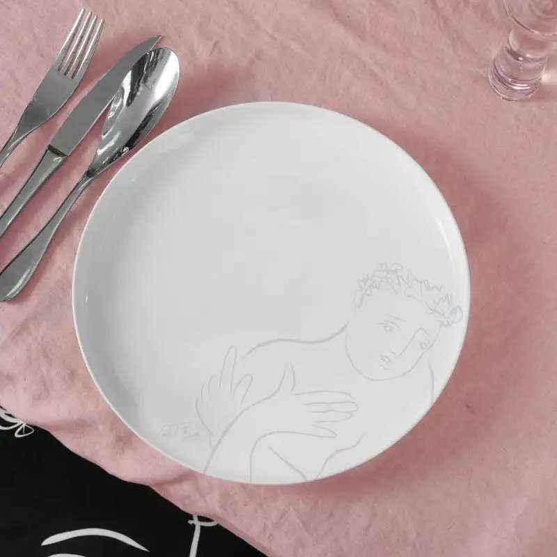 Sketchbook Grey Dinner Plates, Set Of 4