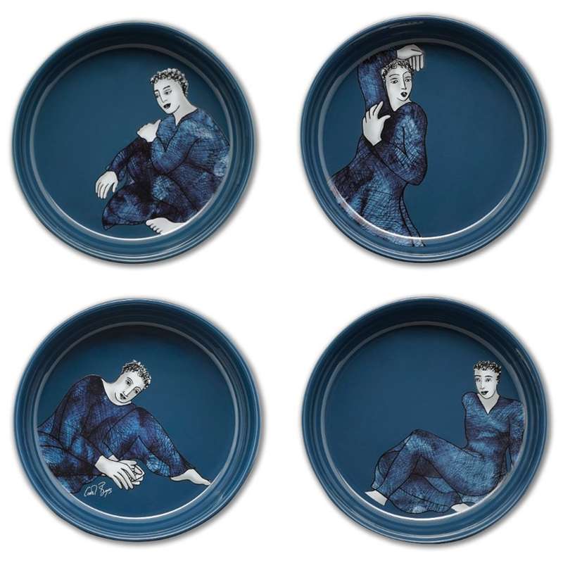 Indigo Blues Soup Bowls, Set Of 4