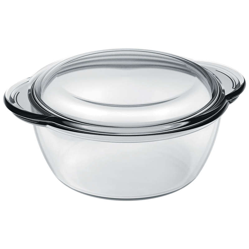 Cordova Round Glass Casserole With Lid, 1.4L