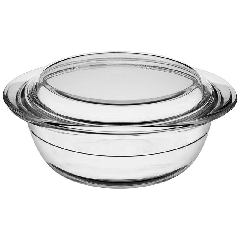 Cordova Round Glass Casserole With Lid, 1.4L
