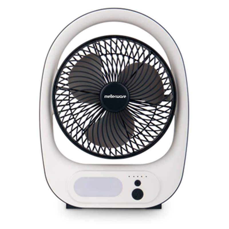 Rechargeable Desktop Fan With Light, 18cm