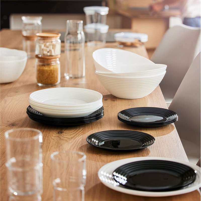 Harena Opal Tempered Glass Side Plate, 19cm
