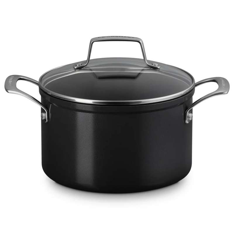Essential Ceramic Non-Stick Casserole With Glass Lid, 20cm