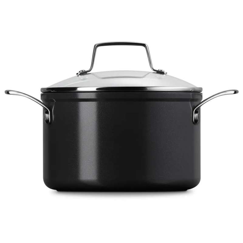 Essential Ceramic Non-Stick Casserole With Glass Lid, 20cm