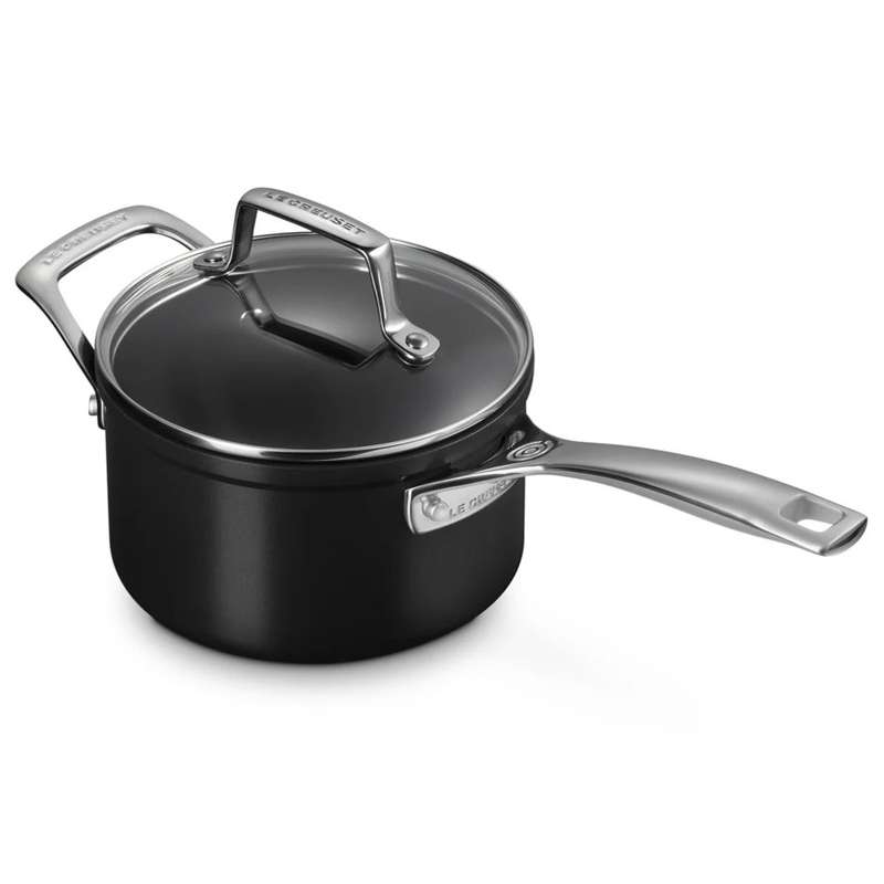 Essential Ceramic Non-Stick Saucepan with Glass Lid