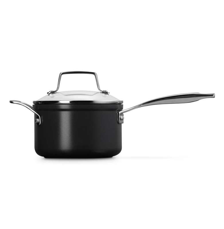 Essential Ceramic Non-Stick Saucepan with Glass Lid