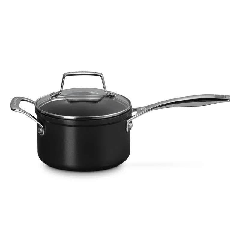 Essential Ceramic Non-Stick Saucepan with Glass Lid