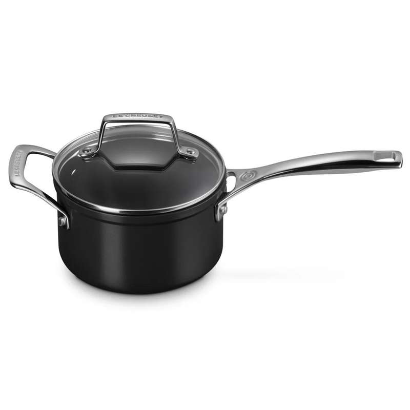 Essential Ceramic Non-Stick Saucepan with Glass Lid