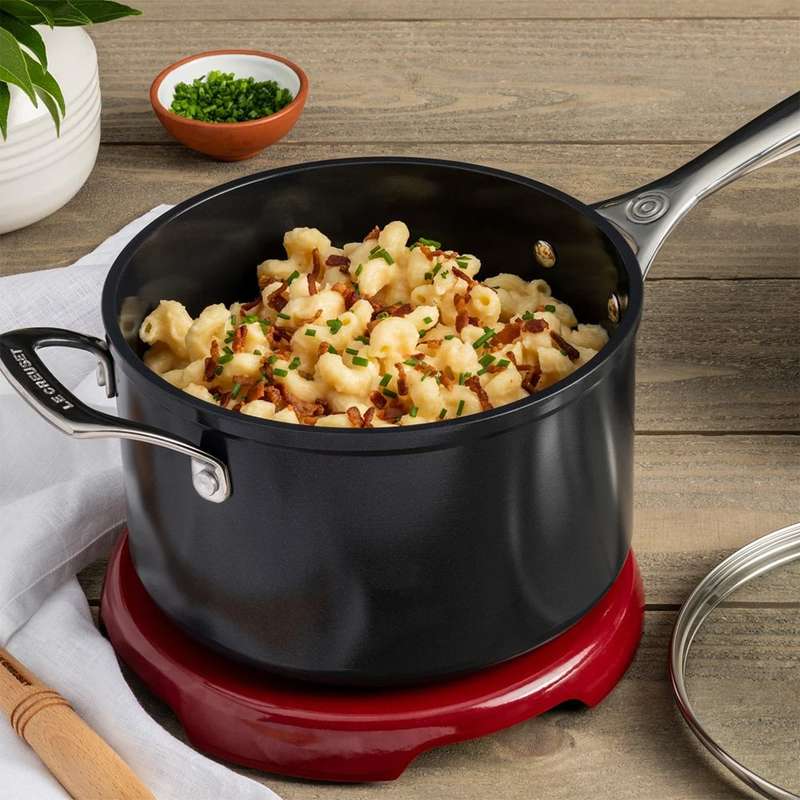Essential Ceramic Non-Stick Saucepan with Glass Lid
