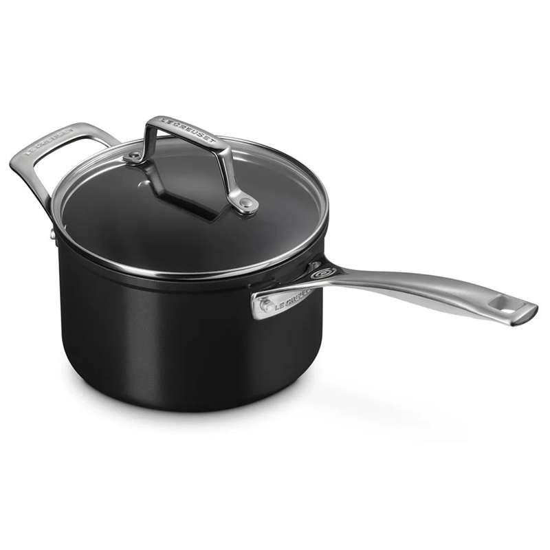 Essential Ceramic Non-Stick Saucepan with Glass Lid