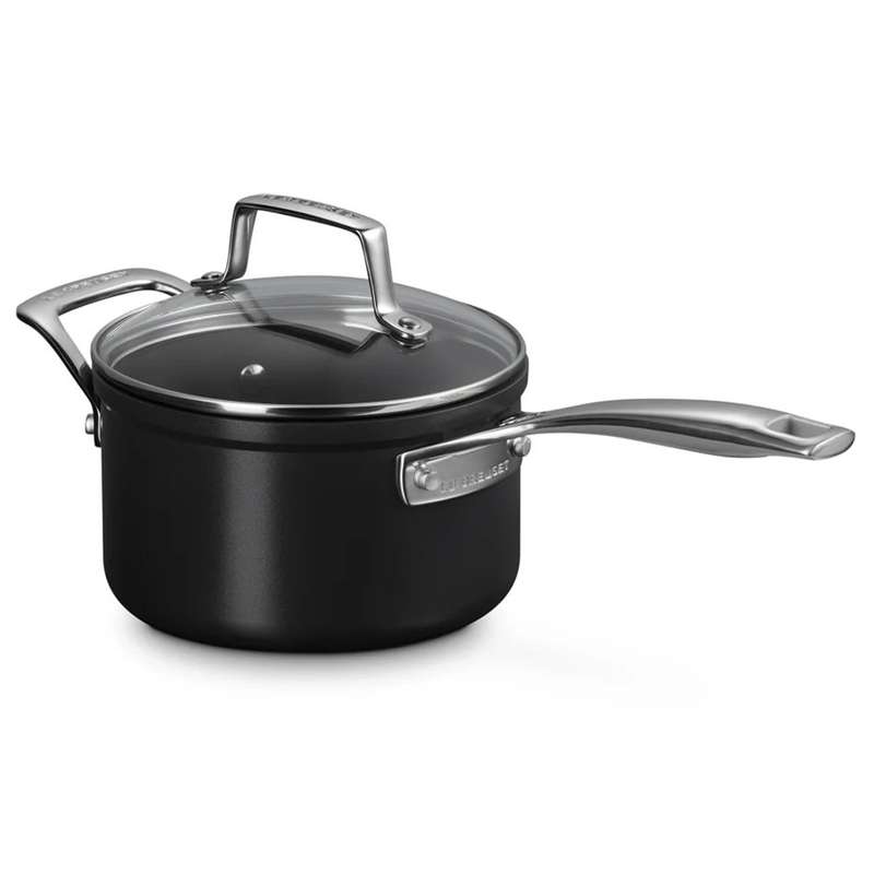 Essential Ceramic Non-Stick Saucepan with Glass Lid