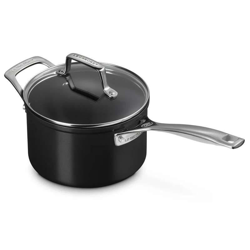 Essential Ceramic Non-Stick Saucepan with Glass Lid